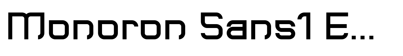 Monoron Sans1 ExtraBold